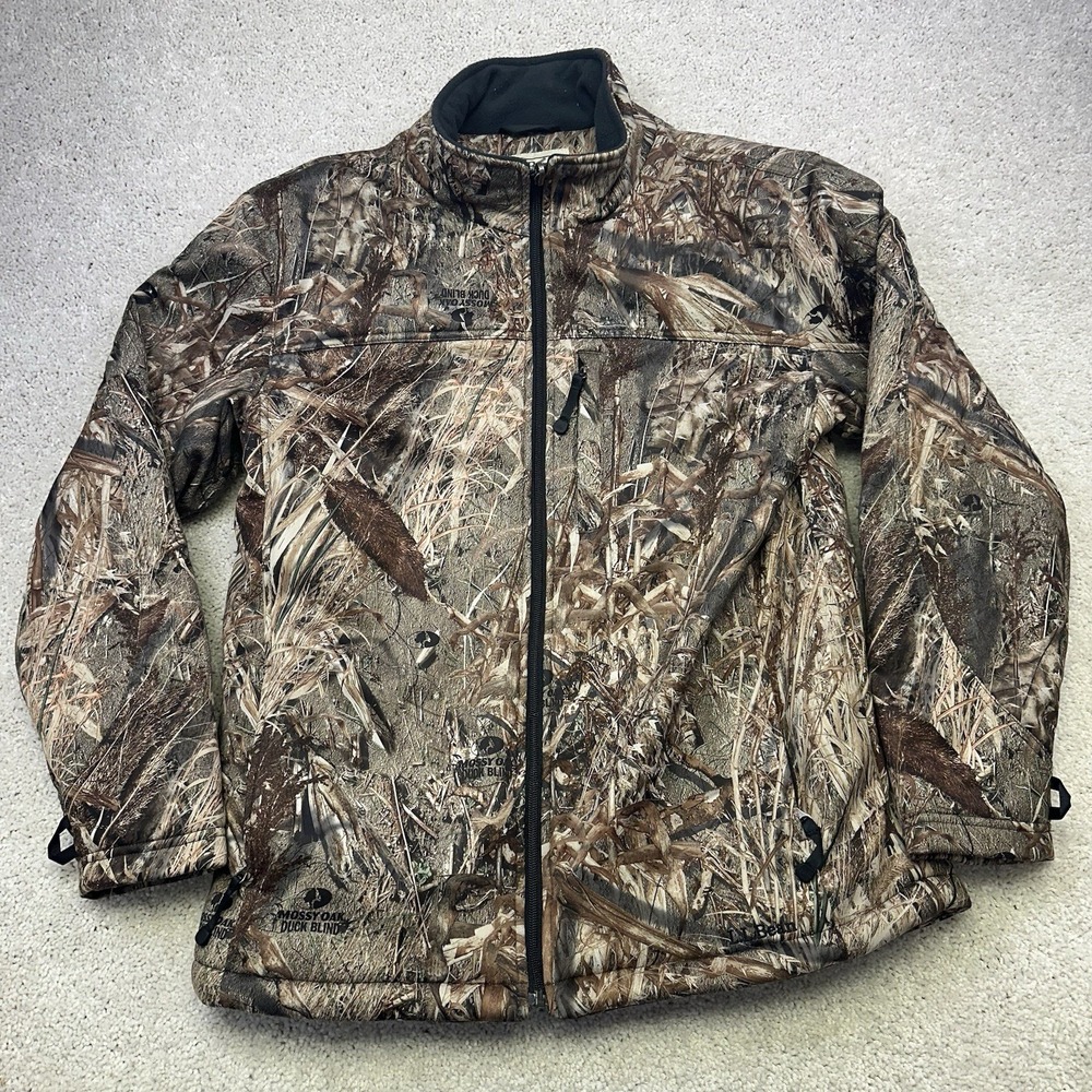 L.L. Bean Mossy OAK Thinsulate Duck Blind Camo HUNTING QUILTED Jacket Mens Sz L